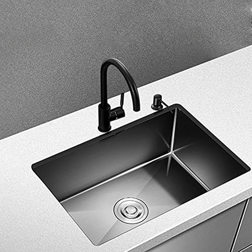 Lavandini per la lavanderia della casa - Lavandino in acciaio inox da incasso sottopiano con rubinetto, lavabo bar (60x40cm(23.62x15.75in))