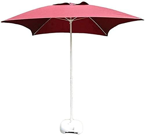 Sonnenschirm, Gartenschirm, 2 m/6,6 Fuß, quadratischer Gartentischschirm für die Außenterrasse, für den Außenbereich, den Strand, kommerzielle Veranstaltungen, Märkte, den Swimmingpoolrand (Weinrot)