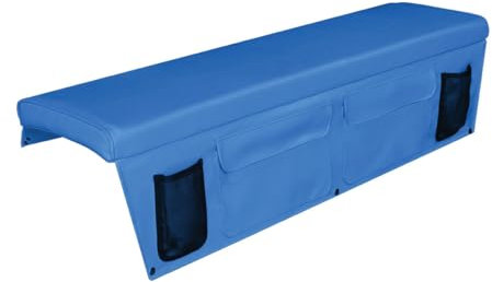 Oceansouth Bootsbankkissen und Seitentaschen, Blau, 1200 x 300 mm (L x B x H)