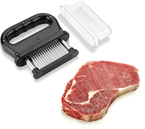 48 Stainless Steel Tenderizer with Double, Meat Nderizer Meat Nderizer Abs Hand Pressure Handle, Nakluwacz Do Miesa, Sak Zartmacher with Double, Abs Hand Pressure Handle, Nakluwacz Do