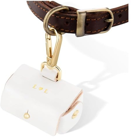 Personalisierte Hochzeit Ringträger Tasche Für Hunde Mit Initial, Kundengebundenen Namen Engagement Haustier Hals Ring Box, Leder Haustier Lagerung Ringe Kasten, Hochzeit Ringe Kasten Halter(White)