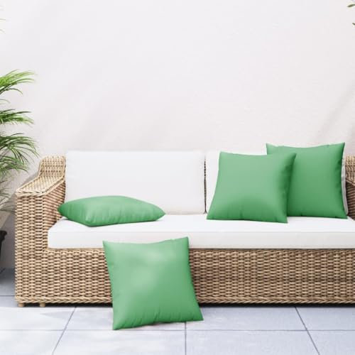 Homgoday Sofakissen 4 Stück grün 50 x 50 cm aus Stoff, Möbeldekor Gartenkissen, Sitzkissen, Gartenstuhlkissen, Sofakissen, Gartenbankkissen