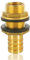 Traversée de réservoir en laiton avec douille, filetage extérieur 3/4 x filetage intérieur 1/2 avec douille de tuyau de 19 mm, pour tonneau de pluie, réservoirs d'eau, citernes