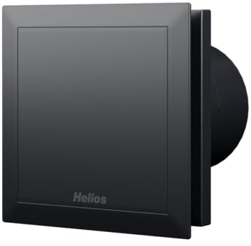 Ritzer Helios Badlüfter M1/100 black wahlweise mit Nachlaufsteuerung, Feuchtesteuerung, Bewegungsmelder zur Belüftung in Bad und WC gegen Feuchtigkeit und Schimmel (mit Feuchtesteuerung)