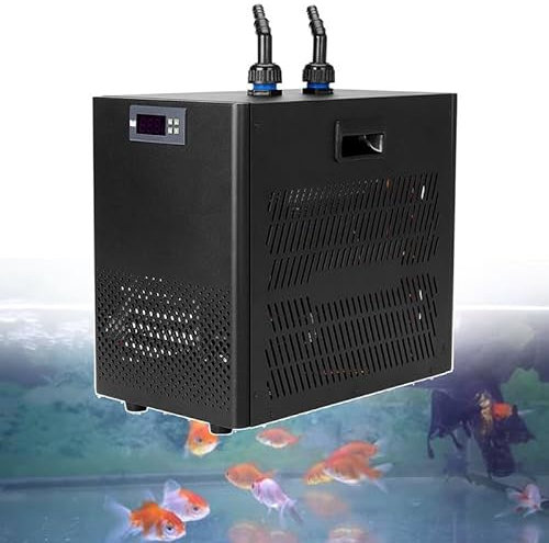 WEIMILOR Enfriador de Acuario de 42 galones, 1/10 HP, Enfriador de Agua para pecera, Enfriador de Agua para Sistemas hidropónicos para peceras, Tanques de Arrecife de Coral,160L/42bal