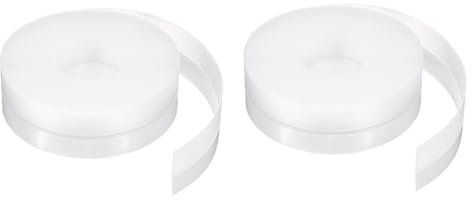 sourcing map 2pcs Weather Stripping Door Seal 16.4ft x 25mm Silicone Seal Strip for Door Draft Stopper Adhesive Tapes Window House Shower Glass Gaps Length 5m, Transparent