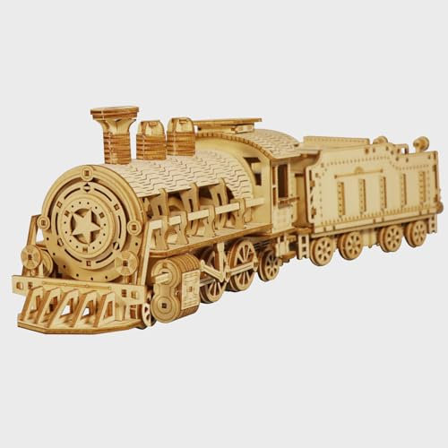 Music Park 3D Wooden Puzzles For Adults Steam Engine Model Train Sets To Build DIY Crafts Home Decor For Women