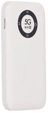 5G Mobile Hotspot, 2,4 GHz & 5,8 GHz High Speed ​​WiFi 6 Hotspot -enhet för Resor, Stöder Upp Till 16 Enheter, 7100mAh Uppladdningsbar Bärbar Router med SIM -kortplats för (Vit)
