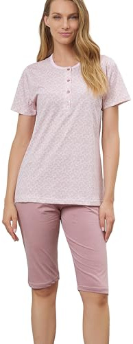 SNELLY Pigiama Estivo Donna Cotone Corto,CL449 Taglie 44 46 48 50 52 54 56 58 60