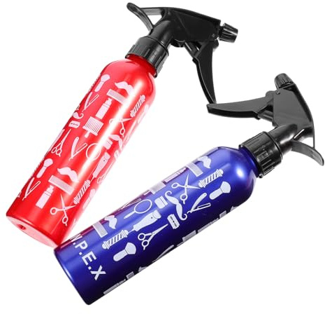 Gogogmee Botellas de Spray Recargables de 2 Piezas para Peluquería y Hogar, Pulverizador de Agua Rojo de Pet, Ahorro de Trabajo y Fácil de Usar