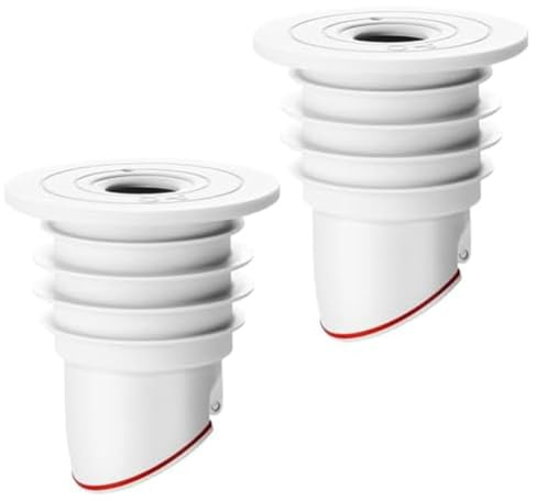 Lot de 2 joints de tuyau de vidange en silicone avec anneau à sept couches pour la prévention des fuites, convient pour les canalisations de sol et les raccords de tuyau d'égout de machine à laver