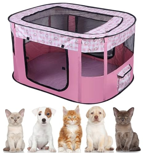 Enclos pour chiots - 110 x 85 x 58 cm - Enclos pour chiens, chats, lapins et petits animaux - Intérieur et extérieur
