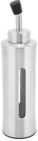 NUMNBE 304 Botella de dispensador de aceite de acero inoxidable: diseño duradero sin deslizamiento, boquilla incorporada para verter precisión, ventana transparente para una medición (type 6)