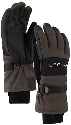 Spyder Mens Insulated Winter Ski Gloves, Polar, M