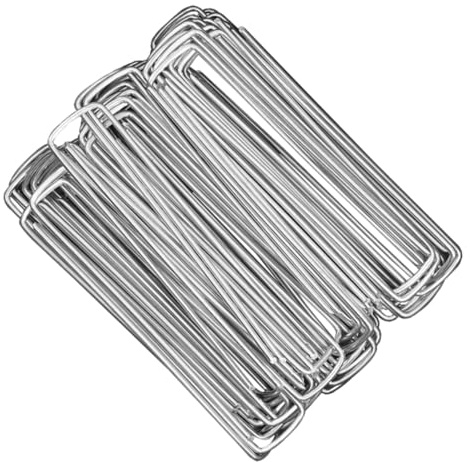 TOBBOMEY 30 pièces Piquets de Jardin pour Fixation Tissu Paysager et Gazons Synthétiques Résistants et Réutilisables pour Camping et Clôtures