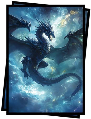 TCG/MTG-Kartenhüllen, matte Rückseite, rutschfest und einfach zu mischen, anwendbar für OCG CCG DTCG PTCG, 6,6 x 9,1 cm Karten in Standardgröße (Galaxy Dragon), 100 Stück