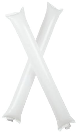 Ktann Thunder Sticks 14pcs Inflatable Cheer Sticks - Team Spirit Noise Makers Thunder Applauder(White)