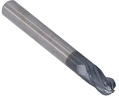 MasYosh Fresa esférica, 4 cuchillas de carburo de tungsteno en espiral para cortar y grabar, con estructura robusta y bajo peso (RCH*16*D8*60)