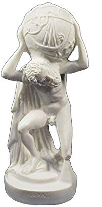 Estia Creations Atlas Sculpture - Estatua de titanio griego antiguo
