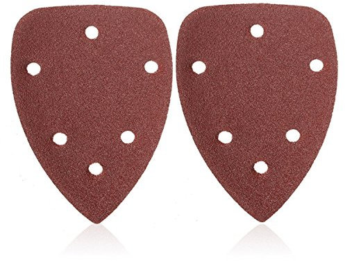 EsportsMJJ 10pcs 6 Holes 60/80 Grit Mouse Sanding Sheets Sandpaper For Black and Decker Palm Sander - 60#