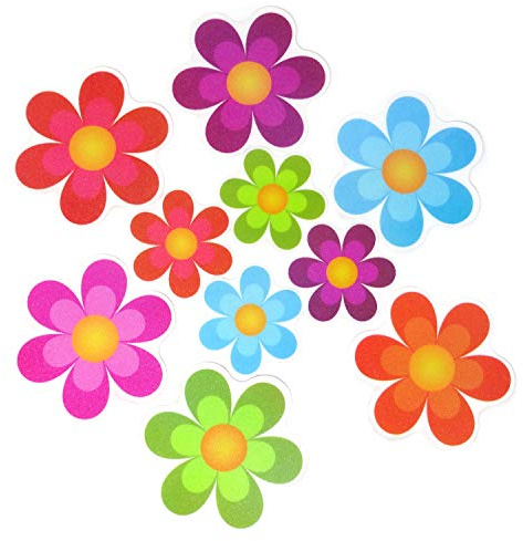 Honbay 10PCS Colorful Adhesive Decals Non Slip Bathtub Stickers for Slippery Surfaces