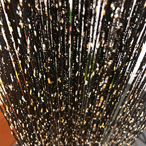 Vagasi 100 x 200cm Perlenvorhang Fadenvorhang Vorhänge Perlen für Türen Fadengardine Hippie Raum Dekor für Party Schrank Wohnzimmer | 100 x 200 cm Acryl 60 Beads Fadenvorhang Perle Glitzer Raumteiler Fliegenschutz Kürzbar Dekorative Gardine
