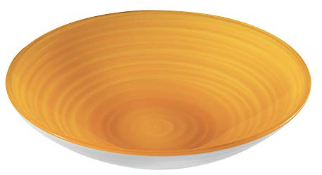 Guzzini - Twist, Centrotavola/Fruttiera in Materiale Riciclato - Giallo, Ø 37 X h8,5 cm | 4600 cc - 108700151