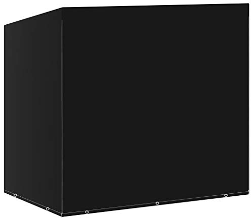 Tidyard Hollywoodschaukel Abdeckung Abdeckhaube Schutzhülle Abdeckplane für Gartenschaukel Gartenbank Gartenmöbel, Wasserdicht UV-beständig, 10 Ösen 255x145x170 cm