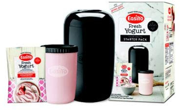 EasiYo 1kg Yoghurt Maker Black and 1 Sachet Starter Kit