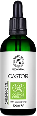 Bio Rizinusöl 100 ml - Ricinus Communis - Kaltgepresst - Naturreine Castor Oil in Lichtschutz Glasflasche mit Pipette - Basisöl - BIO Öl für Haare und Haut