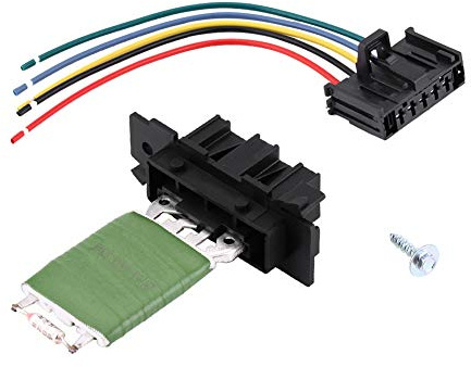Gebläsewiderstand Heizung Motor Gebläse Lüfter Widerstand,Auto Heizmotor Gebläse Lüfterwiderstand Mit Verkabelung Kabelbaum Für Fia T Grande Punto Qubo Reparieren Vauxhal L D