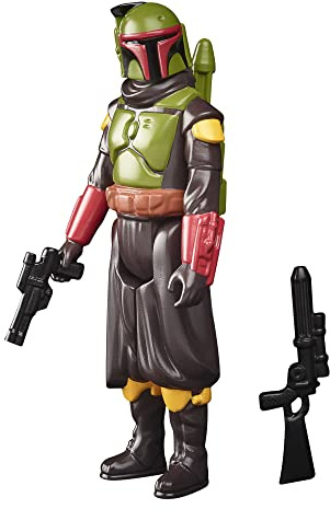 Star Wars Hasbro Retro Collection Boba Fett (Morak) Toy 9.5 cm-Scale The Mandalorian Collectible Action Figure, Toys Kids 4 and Up, Multi, F4461