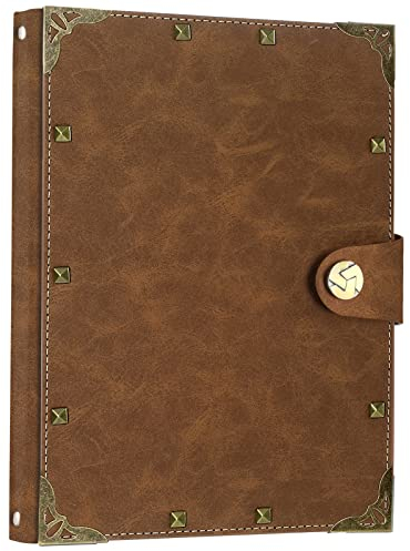 Aomiduo Notizbuch a5 Tagebücher Notizbucher leder vintage ringbuch nachfüllbar Tagebuch niet Journal Notizbuch Reisetagebuch Geschenk für Mädchen Jungen Dunkel-braun