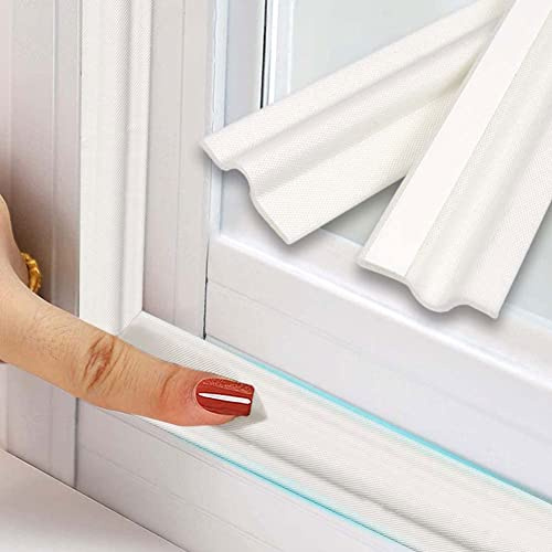 Burlete Puerta Ventana 5m Blanco, Espuma Autoadhesiva Sellado | Aislamiento térmico y acústico para puertas y ventanas. Reduce viento, polvo y ruido con instalación rápida y adhesivo fuerte