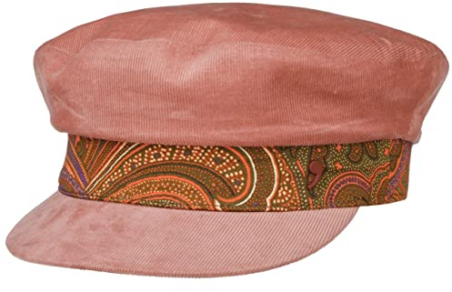 Alfonso D’Este Fine Cord Elbsegler Elbseglermütze Cordcap Baker-Boy-Mütze Kapitänsmütze Schildmütze Damen - Made in Italy mit Schirm, Futter Sommer Frühling-Sommer - S (54-55 cm) rosa