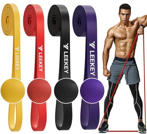 LEEKEY Resistance Bands, Exercise Bands with Bag, 5-85LB Home Strength Bands for Working Out, Travel, Gym Room, Physical Therapy (Men&Women) - USA Original Patent