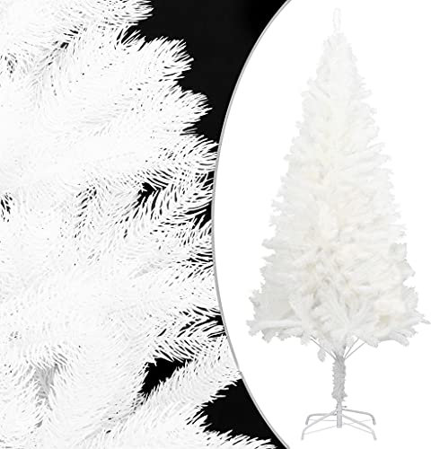 Annlera Árbol de Navidad Artificial 240x100cm Blanco PE,Acero Abeto Natural Árvore de Natal Tradicional Christmas Tree Ligero y Fácil de Montar Arboles de Navidad con Luces Integradas