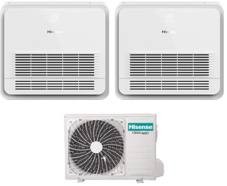 Climatizzatore Condizionatore con inverter dual split Console Hisense AKT26 + AKT35 9000+12000 Btu R32 in A++