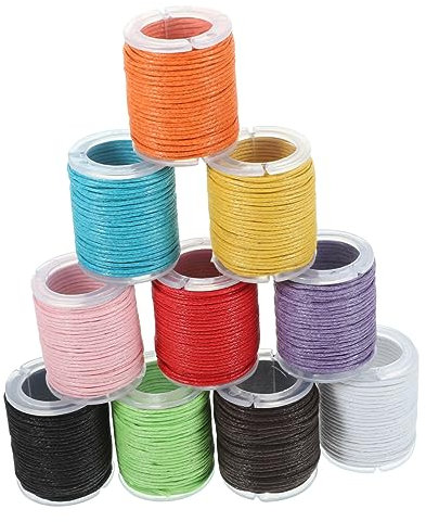 STOBOK 20stücke Gewachste Baumwollschnur Zufälligen Farben Für Schmuckherstellung Armbänder Halsketten Und Bastelarbeiten Langlebig Und Vielseitig Einsetzbar