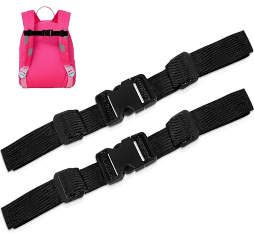 Moorle Verstellbarer Brustgurt Rucksack, 2 Stück Rucksackriemen Nylon Mit Schnellverschluss, Rutschfester Gurtband Für Schultasche, Strapazierfähiger Brustgurt Für Joggen Wandern Außerhalb