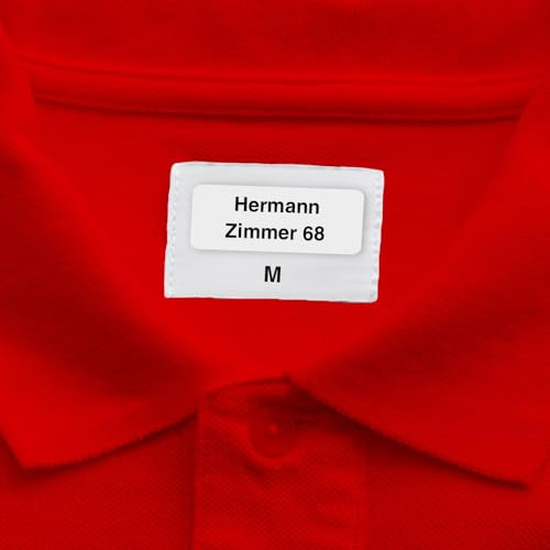Namensetiketten für Altenheim (250 Aufkleber) – Beschrifte Kleidung mit deinem Namen – Namensschilder für Textil. Wäsche & Mehr – Geeignet für Waschmaschine & Spülmaschine – 30 x 13 mm