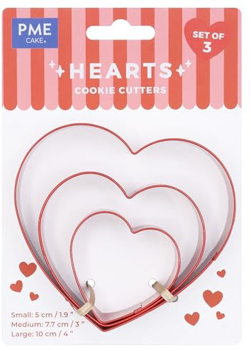 PME Valentines Cookie Cutter Set of 3 - Hearts