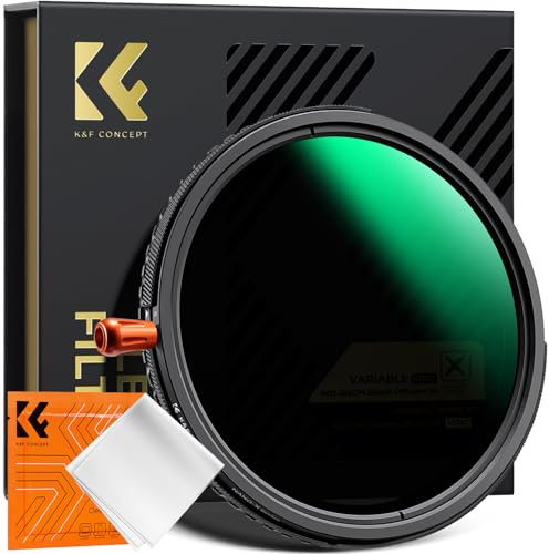 K&F CONCEPT Filtre 37mm ND2-32 Variable et Polarisant CPL et Black-Mist 1/4 | 3 en 1,HD,1-5 f-stops,Nano-revêtement,avec Chiffon,Étanche,Verre optique, Résistant à l’huile et aux rayure,Nano-XFB706