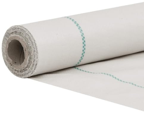 Tomostar Toile de Paillage, Géotextile de Paillage Contre Les Mauvais Herbes Toile Bâche Anti Mauvaises Herbes Blanc 2x10 m PP