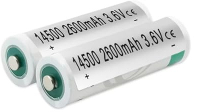 Sivitec AA 3.6V 2600mAh Lithium Battery, Li-SOCL₂ Non-Rechargeable, Pack of 2, for Water Meters and PLC Equipment LS14500 14500