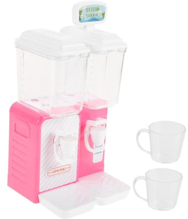 Milisten Miniature Water Dispenser Toy for Kids, Pink Plastic Desktop Water Fountain, Simulated Drinking Appliance Suitable for Toddlers and Summer Play