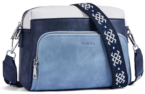 MUIIKOLA Bolso de hombro para mujer, de piel sintética, con bandolera ajustable