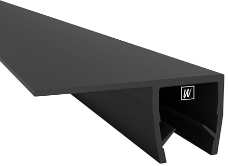WAKA Joint de douche et lèvre de douche PRO-FS de qualité supérieure - Noir optique - Pour portes de douche - 6 à 8 mm - Longueur : 2000 mm