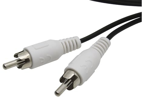 Reulin Single RCA Cable 2.5 Metres length – RCA Audio Cables Phono Plug Male-to-Male Lead – Audio Wire for Stereo Speaker Adapter Extensions Amp Subwoofer
