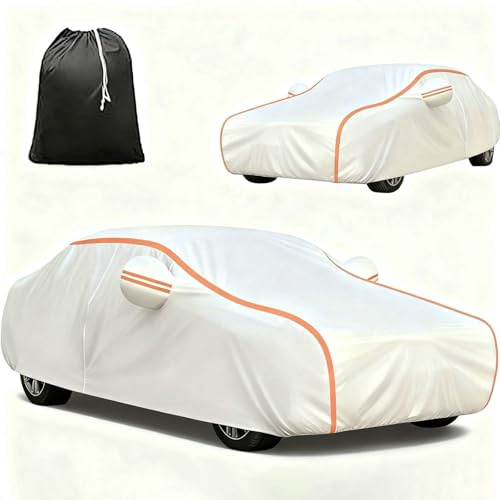 Autoabdeckung Wasserdicht für BM G14 8er Cabrio Auto Abdeckplane Vollgarage Sonne Regen Staub Schutz PKW Abdeckplane Wetterfest Faltgarage für Limousine und Kombi